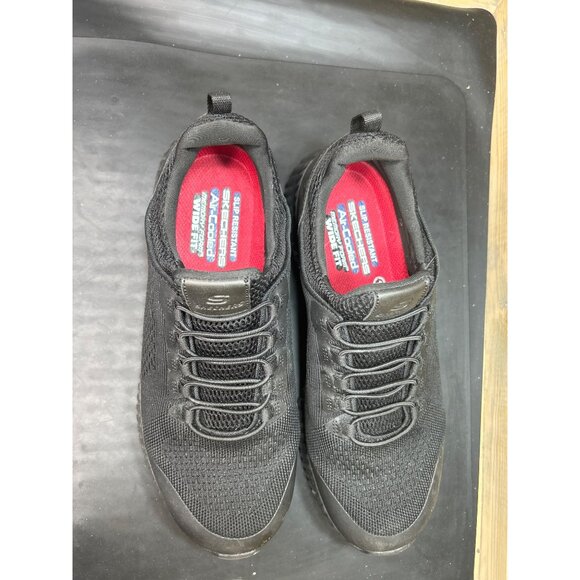 Skechers Womens 10W Black Slip-Resistant Air-Cooled Memory Foam Athletic Shoes - Picture 3 of 8